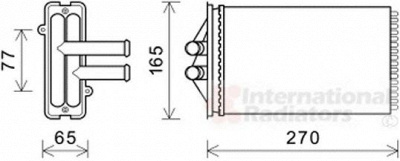 VAN WEZEL 74006082 -  Теплообменник, отопление салона